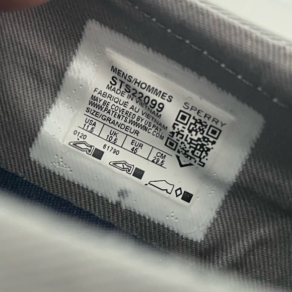 Sperry Mens, Halyard Slip-On Canvas Sw Grey 11.5 - Picture 7 of 9